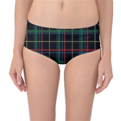 Plaid Tartan Checks Pattern Mid-waist Bikini Bottoms by Nexatart