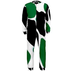 Green Black Digital Pattern Art Onepiece Jumpsuit (men)  by Nexatart