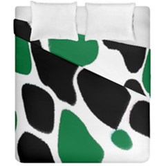 Green Black Digital Pattern Art Duvet Cover Double Side (california King Size)