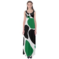 Green Black Digital Pattern Art Empire Waist Maxi Dress by Nexatart