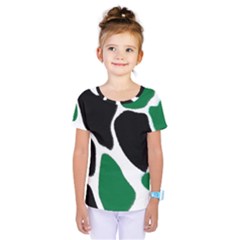 Green Black Digital Pattern Art Kids  One Piece Tee