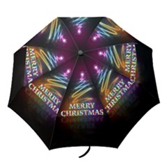 Merry Christmas Abstract Folding Umbrellas by Nexatart