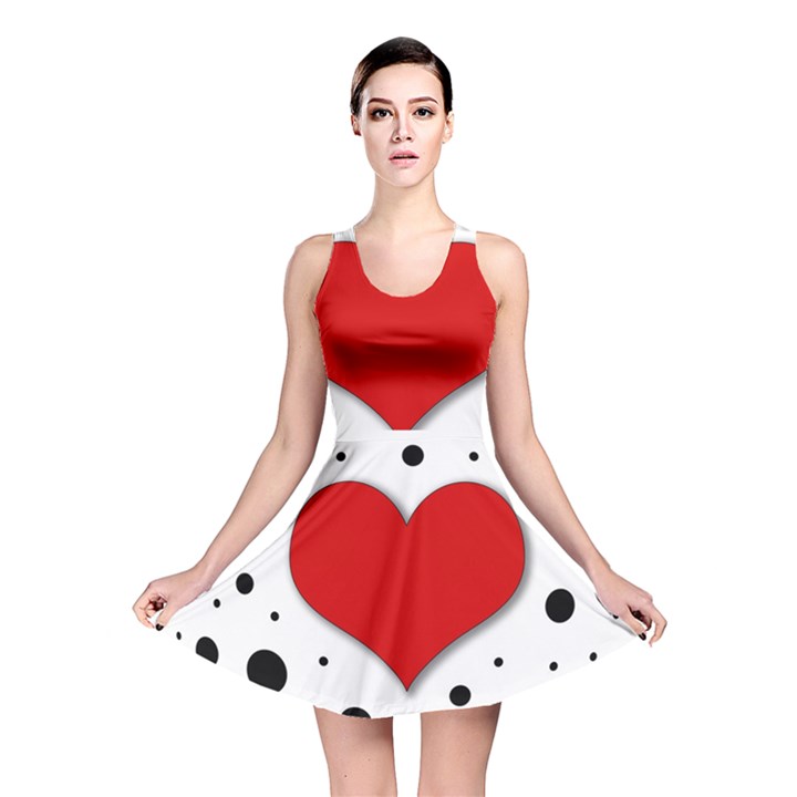 Red heart Reversible Skater Dress