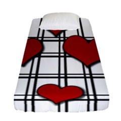 Hearts Pattern Fitted Sheet (single Size)