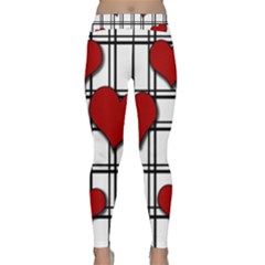 Hearts Pattern Classic Yoga Leggings by Valentinaart