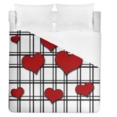 Hearts Pattern Duvet Cover (queen Size)