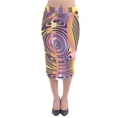 Ethnic Tribal Pattern Velvet Midi Pencil Skirt