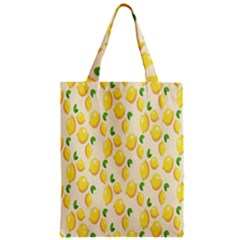 Pattern Template Lemons Yellow Zipper Classic Tote Bag by Nexatart