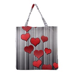 Valentines Day Pattern Grocery Tote Bag by Valentinaart