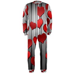 Valentines Day Pattern Onepiece Jumpsuit (men)  by Valentinaart