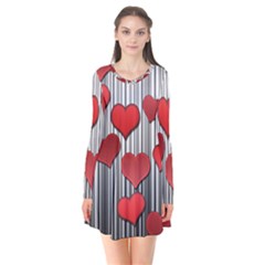 Valentines Day Pattern Flare Dress