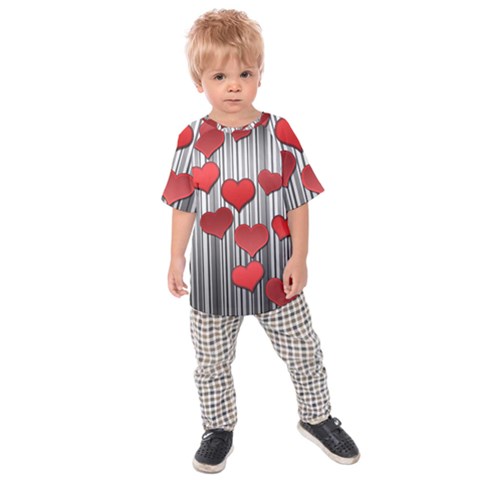 Valentines Day Pattern Kids  Raglan Tee by Valentinaart