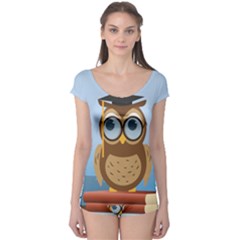 Read Owl Book Owl Glasses Read Boyleg Leotard  by Nexatart