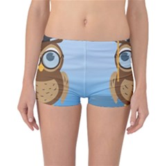 Read Owl Book Owl Glasses Read Reversible Bikini Bottoms by Nexatart