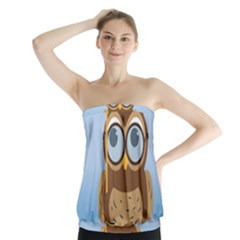 Read Owl Book Owl Glasses Read Strapless Top by Nexatart