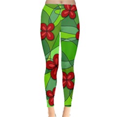 Flowers Leggings  by Valentinaart