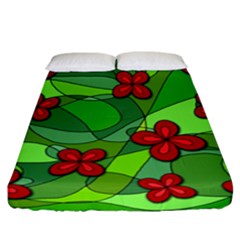 Flowers Fitted Sheet (california King Size)