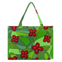 Flowers Medium Zipper Tote Bag by Valentinaart