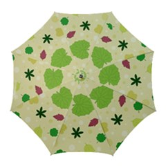 Leaves Pattern Golf Umbrellas by Nexatart