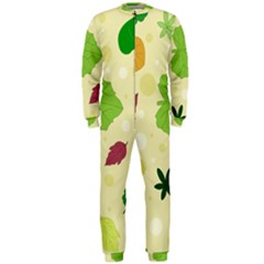 Leaves Pattern Onepiece Jumpsuit (men)  by Nexatart