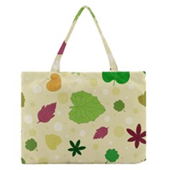 Leaves Pattern Medium Zipper Tote Bag