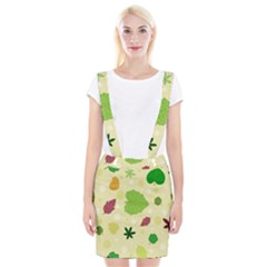 Leaves Pattern Suspender Skirt