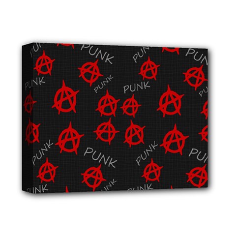 Anarchy Pattern Deluxe Canvas 14  X 11  by Valentinaart