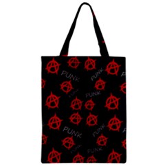 Anarchy Pattern Zipper Classic Tote Bag by Valentinaart