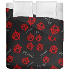 Anarchy Pattern Duvet Cover Double Side (california King Size) by Valentinaart