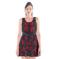 Anarchy Pattern Scoop Neck Skater Dress by Valentinaart