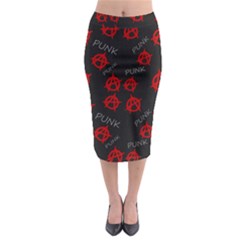 Anarchy Pattern Midi Pencil Skirt by Valentinaart