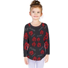 Anarchy Pattern Kids  Long Sleeve Tee