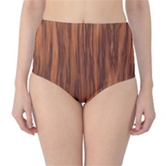 Texture Tileable Seamless Wood High-waist Bikini Bottoms by Nexatart