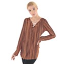 Texture Tileable Seamless Wood Women s Tie Up Tee View1