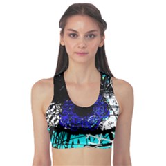 Blue Eye Sports Bra by Valentinaart