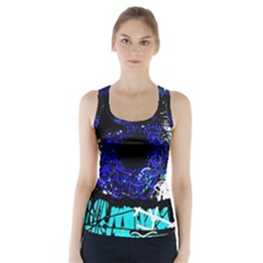 Blue Eye Racer Back Sports Top by Valentinaart