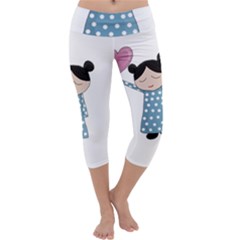 Valentines Day Girl Capri Yoga Leggings