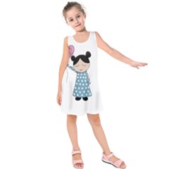 Valentines Day Girl Kids  Sleeveless Dress