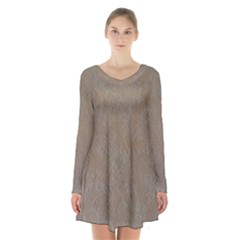 Artexwirl Long Sleeve Velvet V-neck Dress by DeneWestUK