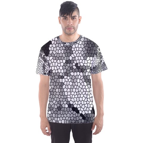 Mosaic Stones Glass Pattern Men s Sport Mesh Tee by Nexatart