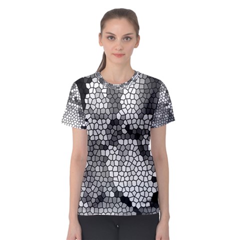 Mosaic Stones Glass Pattern Women s Sport Mesh Tee by Nexatart