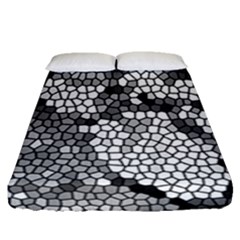 Mosaic Stones Glass Pattern Fitted Sheet (queen Size)