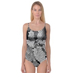 Mosaic Stones Glass Pattern Camisole Leotard 