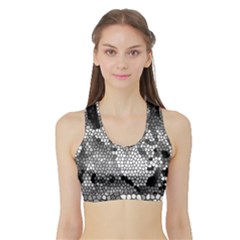 Mosaic Stones Glass Pattern Sports Bra With Border by Nexatart