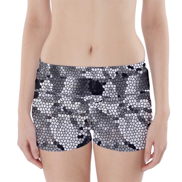 Mosaic Stones Glass Pattern Boyleg Bikini Wrap Bottoms