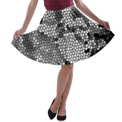 Mosaic Stones Glass Pattern A-line Skater Skirt by Nexatart