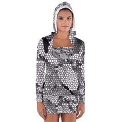 Mosaic Stones Glass Pattern Women s Long Sleeve Hooded T-shirt by Nexatart