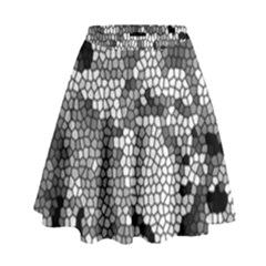 Mosaic Stones Glass Pattern High Waist Skirt by Nexatart