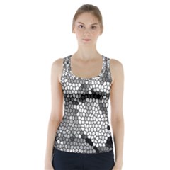 Mosaic Stones Glass Pattern Racer Back Sports Top by Nexatart