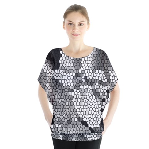 Mosaic Stones Glass Pattern Blouse by Nexatart